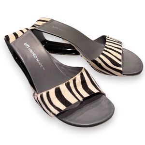 United Nude Mobius 2.5 Sandals – Zebra Pony Hair – Size 39